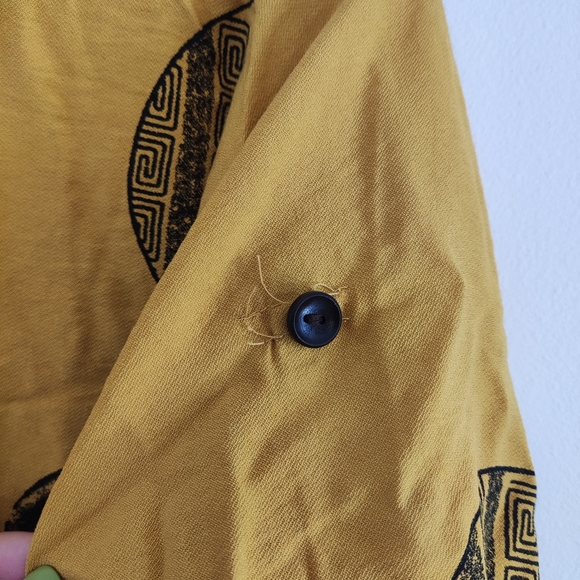 Afrocentric Mustard Yellow Tunic Blouse - Picture 5 of 8